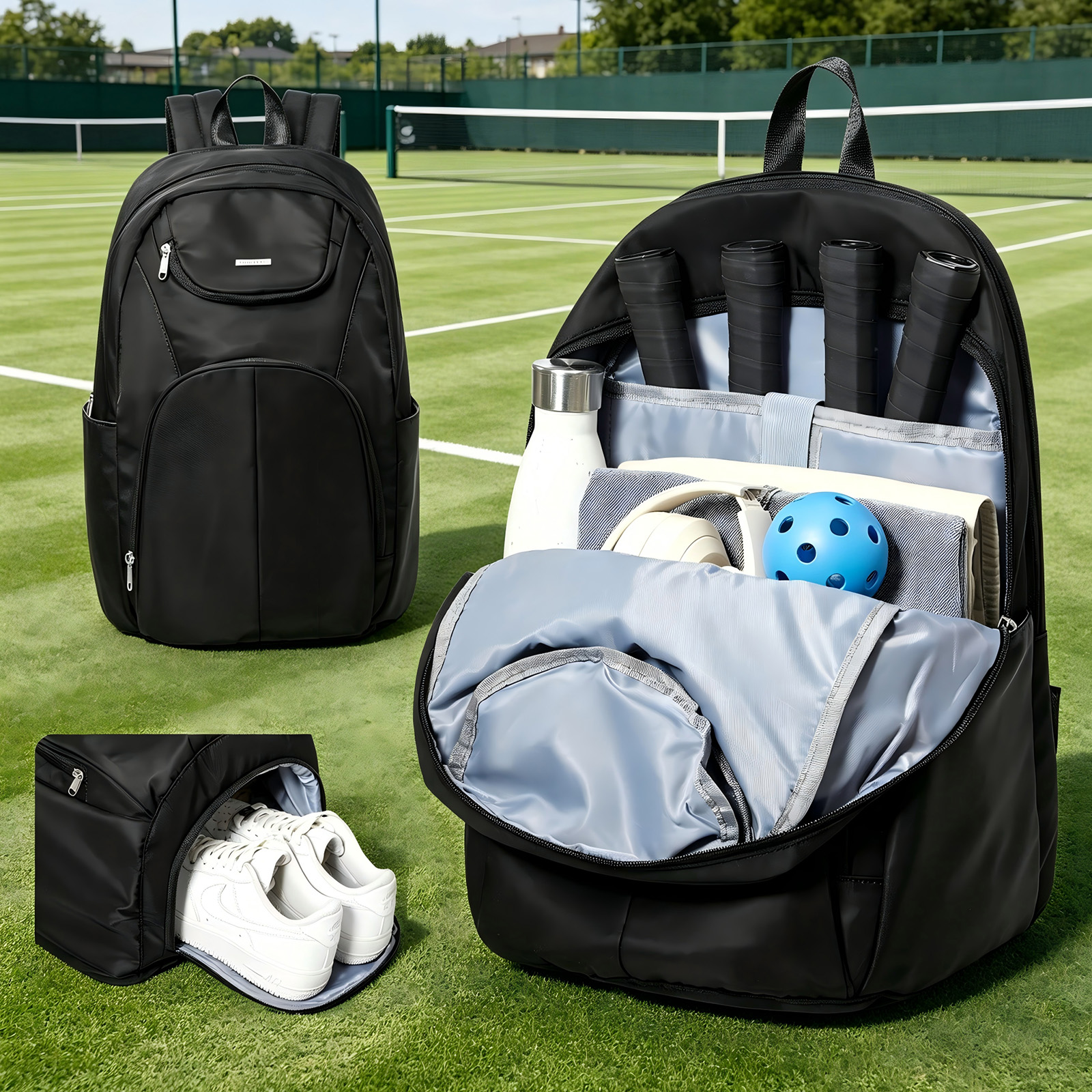 Women Bags Large - Tennis Bag Tennis Backpack 2 Rackets