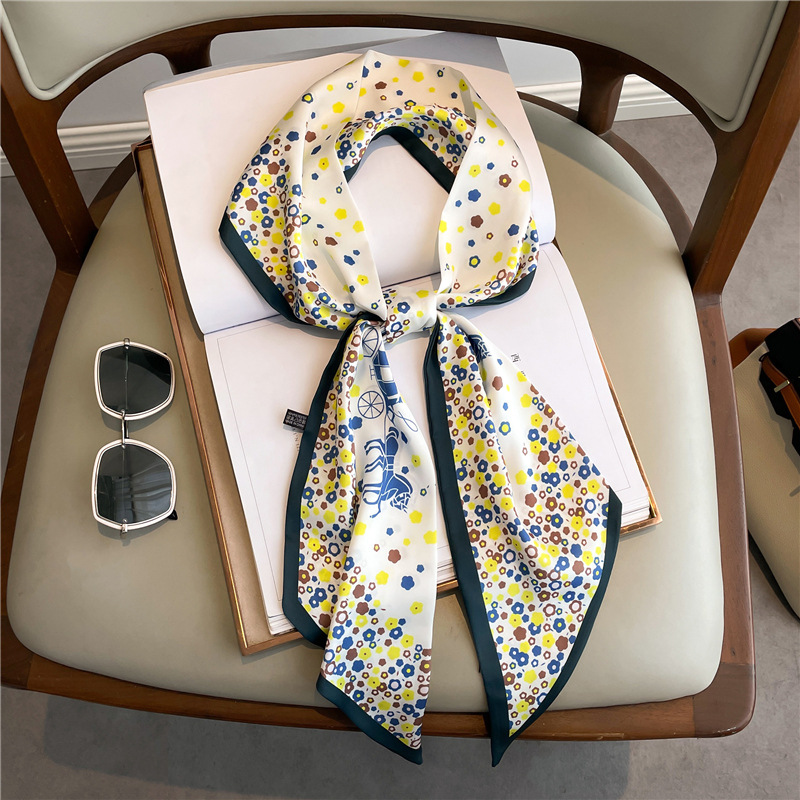 Women Bags Online - Fashion Print Long Silk Scarf For
