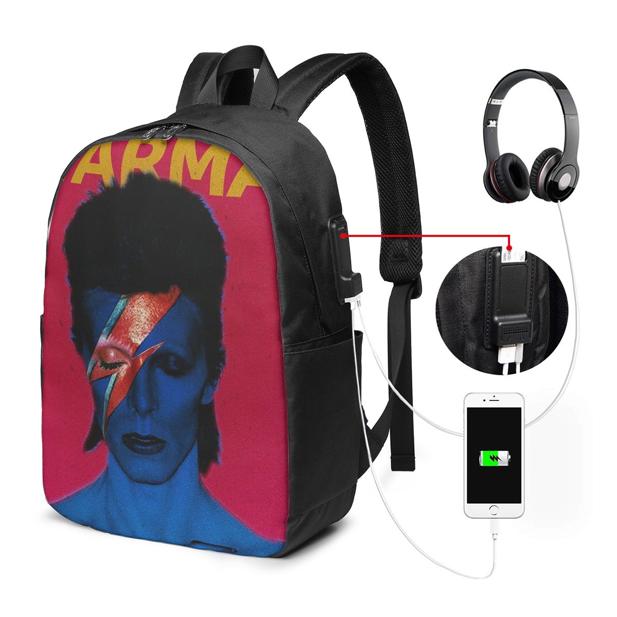 Women Bags For College - Davids Bowied Backpack Travel Notebook Bag