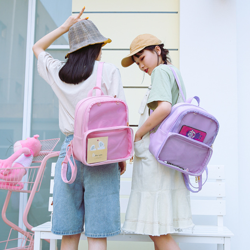 Jelly Bag Clear Pvc - Cute Clear Transparent Women Backpacks PVC