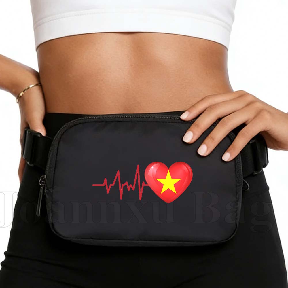 Women Bags Vietnam - HEARTBEAT VIETNAM FLAG Sport Waist Bags