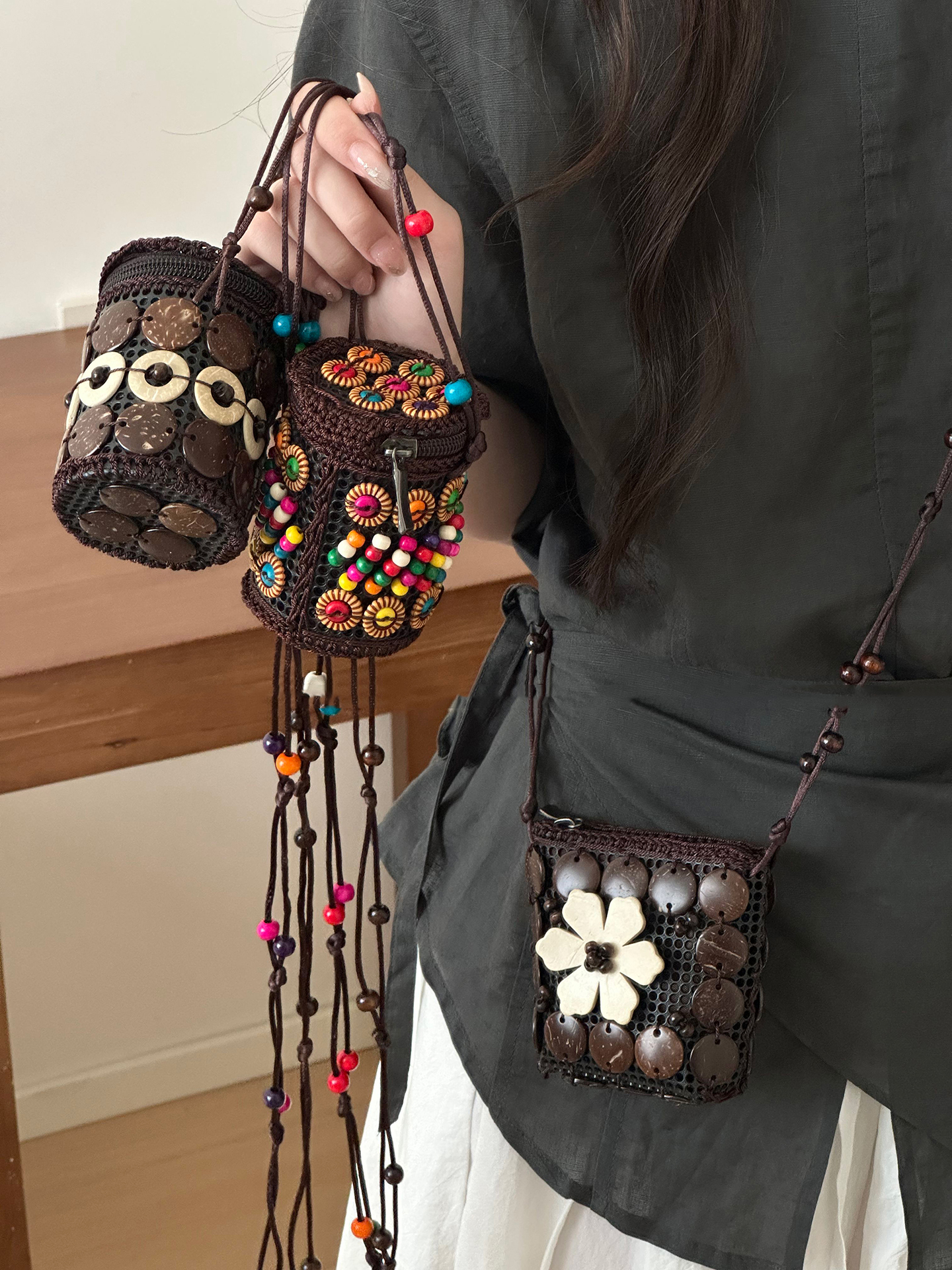 Bohemian Style Diagonal Cross  - огляд і ціна Mini Purse Chain