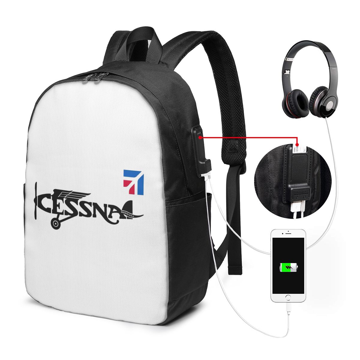 Cessna Logo Backpack Travel No - огляд і ціна Women Bags For College