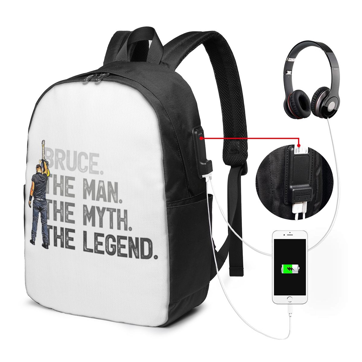 Bruce Springsteen Backpack Tra - огляд і ціна Women Bags For College
