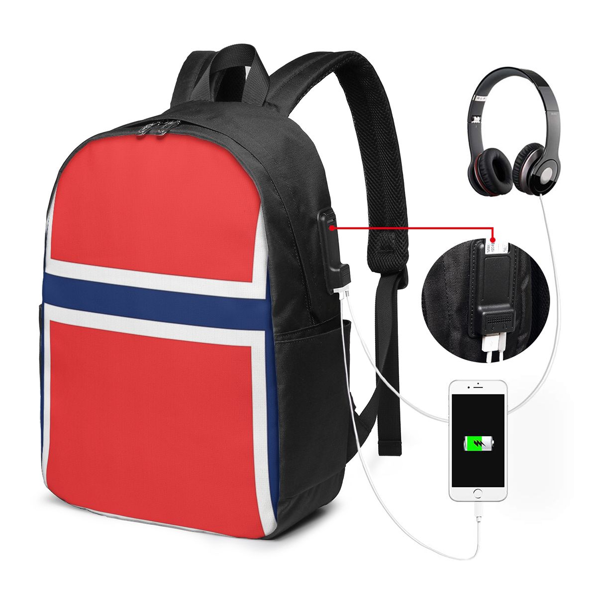Norway Flag Backpack Travel No - огляд і ціна Women Bags For College