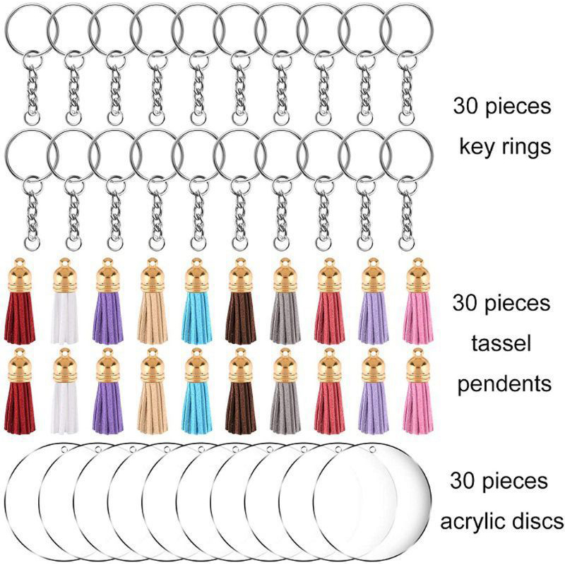 30Sets DIY Acrylic Clear Disc  - огляд і ціна Circle Round Bag