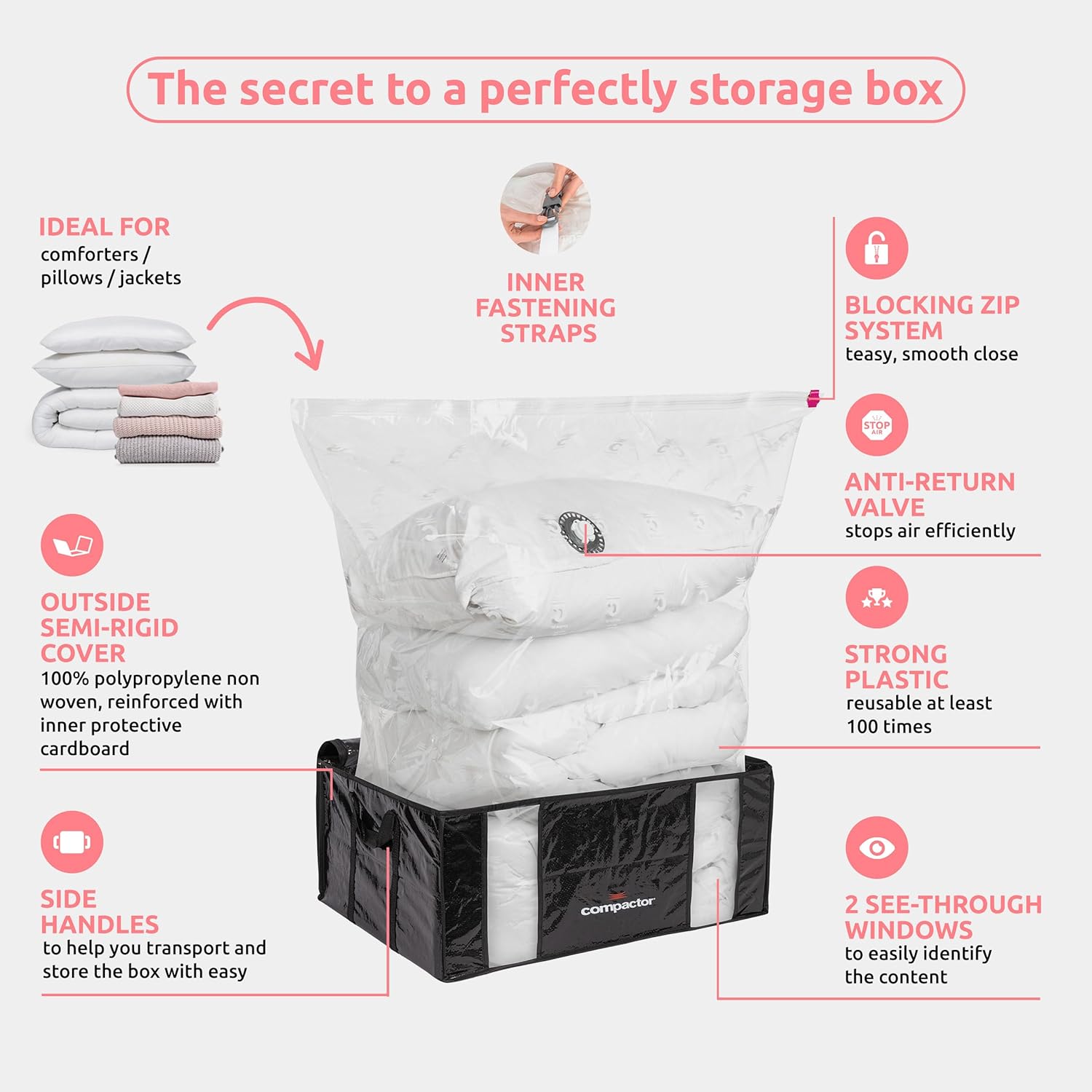 Semi Rigid Box Vacuum Storage  - огляд і ціна Box Bag Rigid