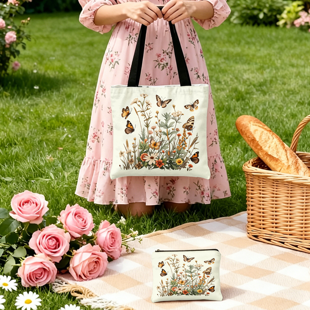 Floral Butterfly Print Handbag - огляд і ціна Women'S Bags Handbags