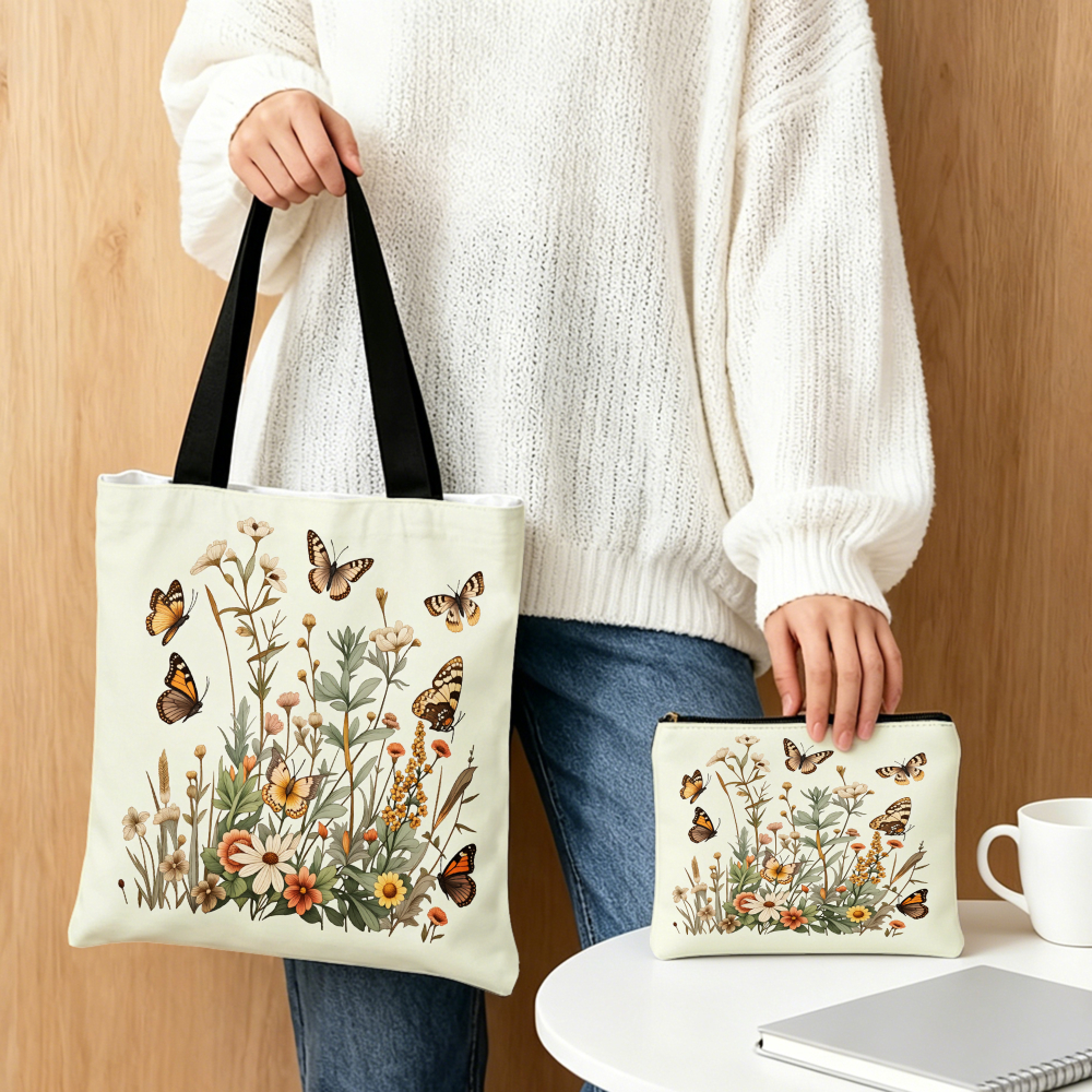 Floral Butterfly Print Handbag - огляд і ціна Women'S Bags Handbags