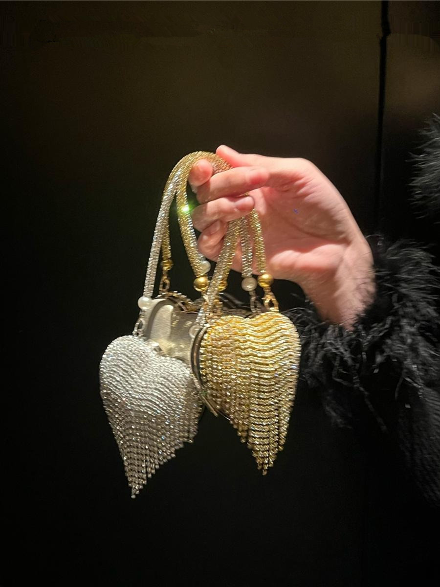 Luxury Small Bling Heart Shape - огляд і ціна Mini Purse Chain