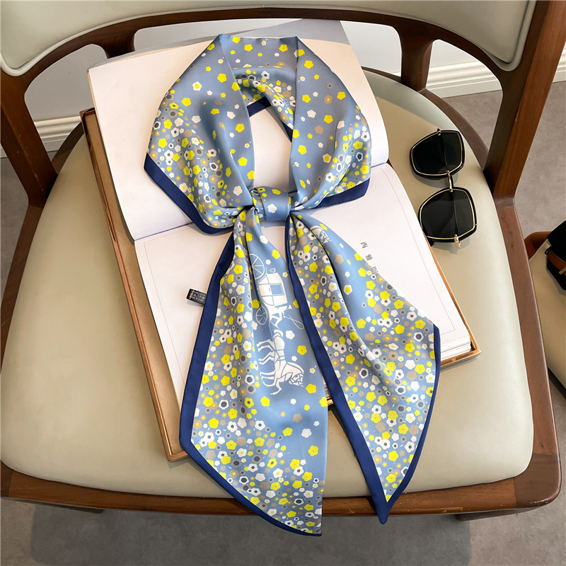 Fashion Print Long Silk Scarf  - огляд і ціна Women Bags Online