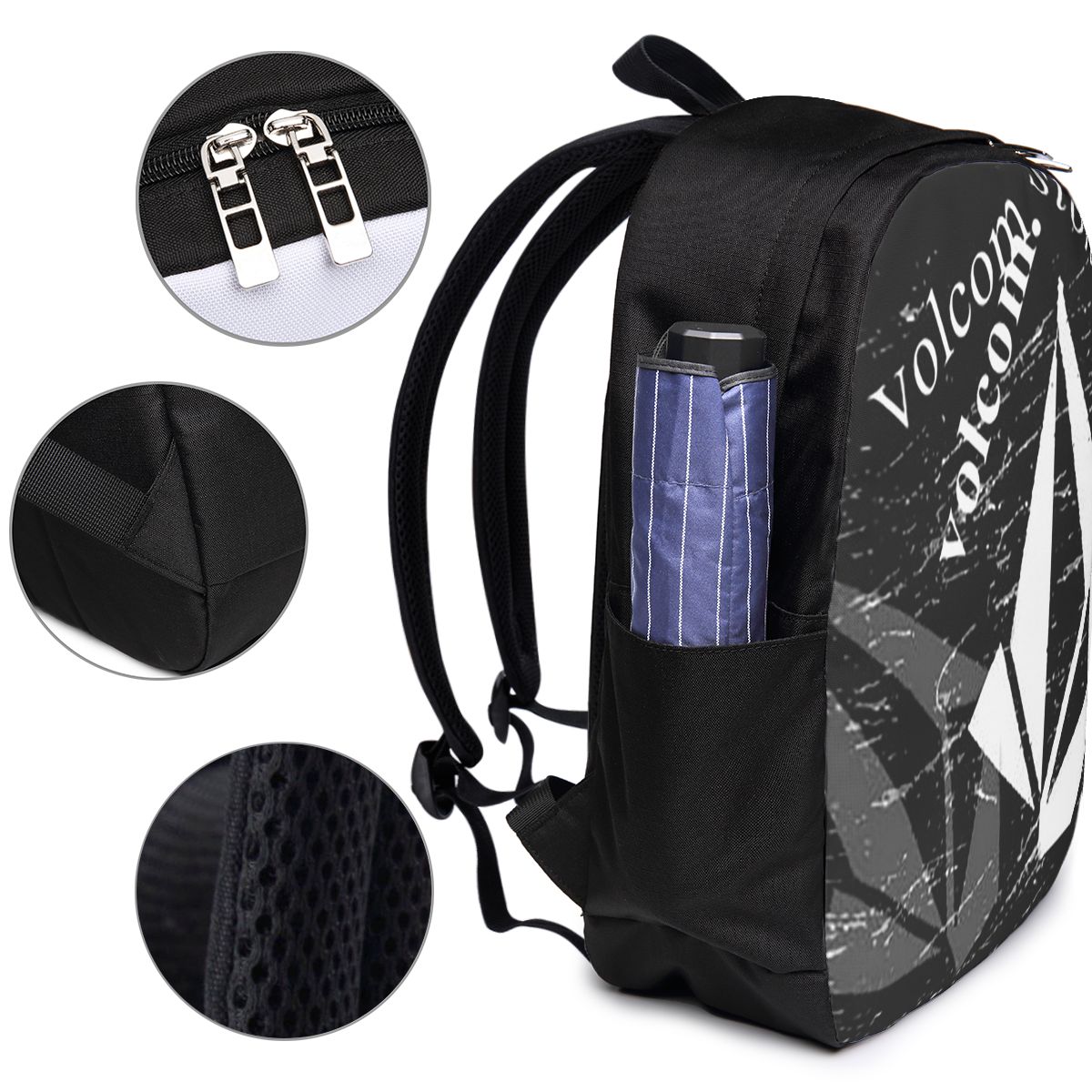 V-Volcom Logo Backpack Travel  - огляд і ціна Women Bags For College