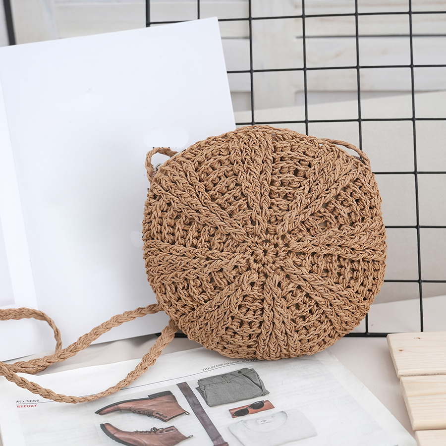 Round Hollow Straw Crossbody B - огляд і ціна Circle Round Bag