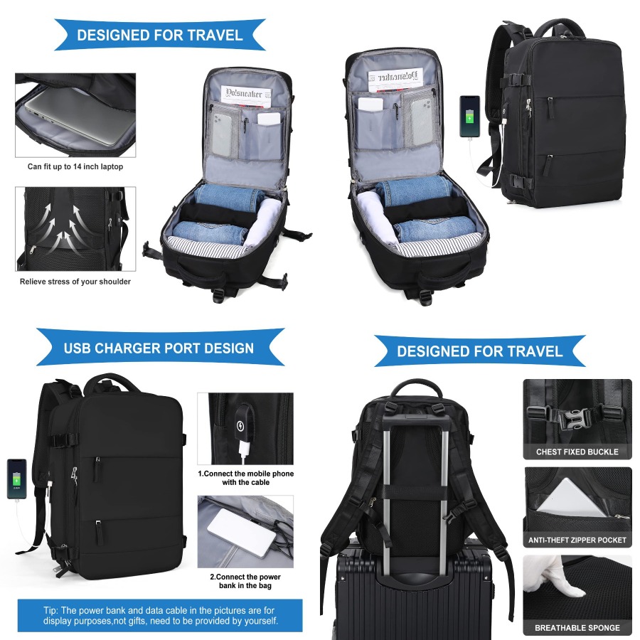 【New Arrival】Black Travel Back - огляд і ціна Women Bags Large