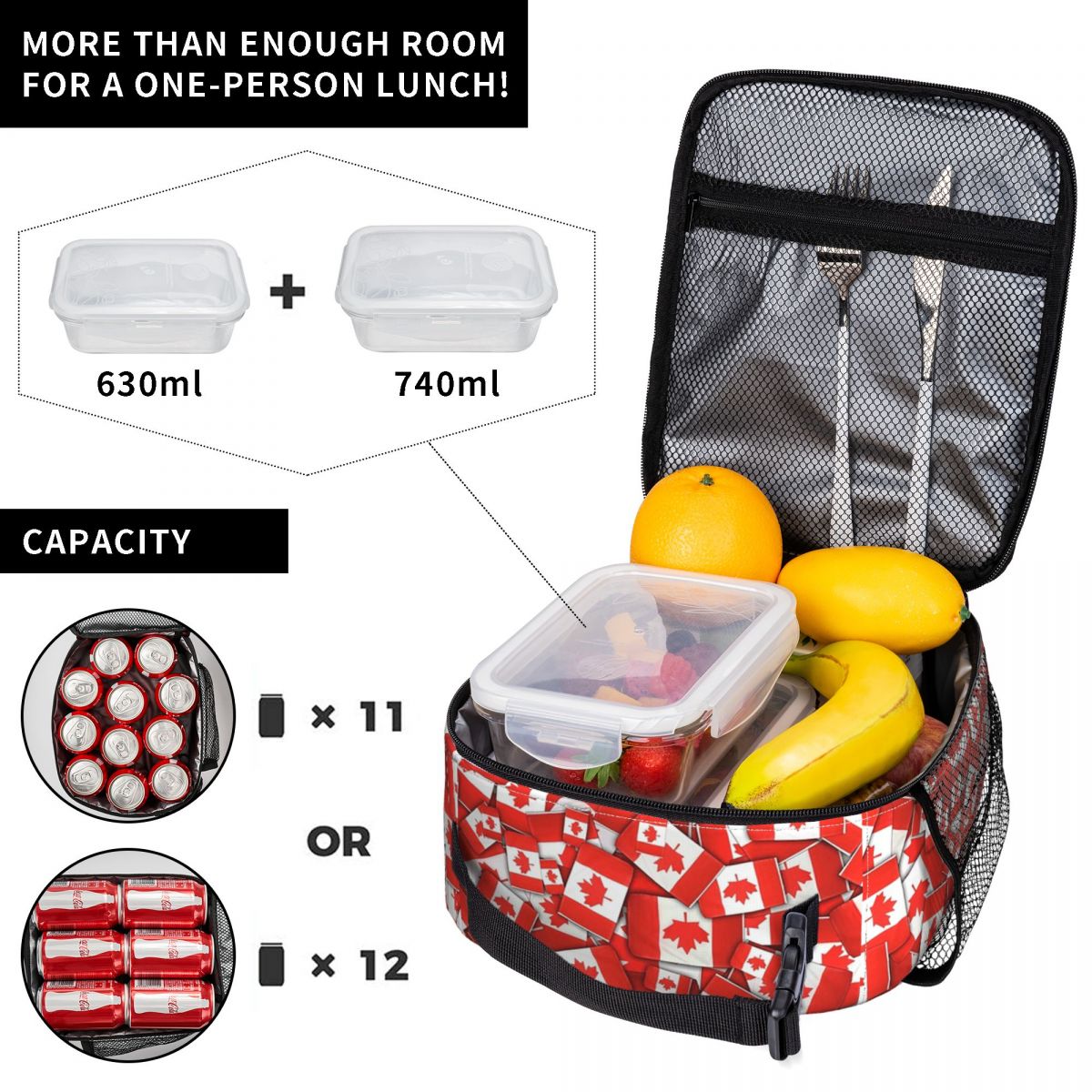 Canada Flag Pattern Insulated  - огляд і ціна Women Bags Canada