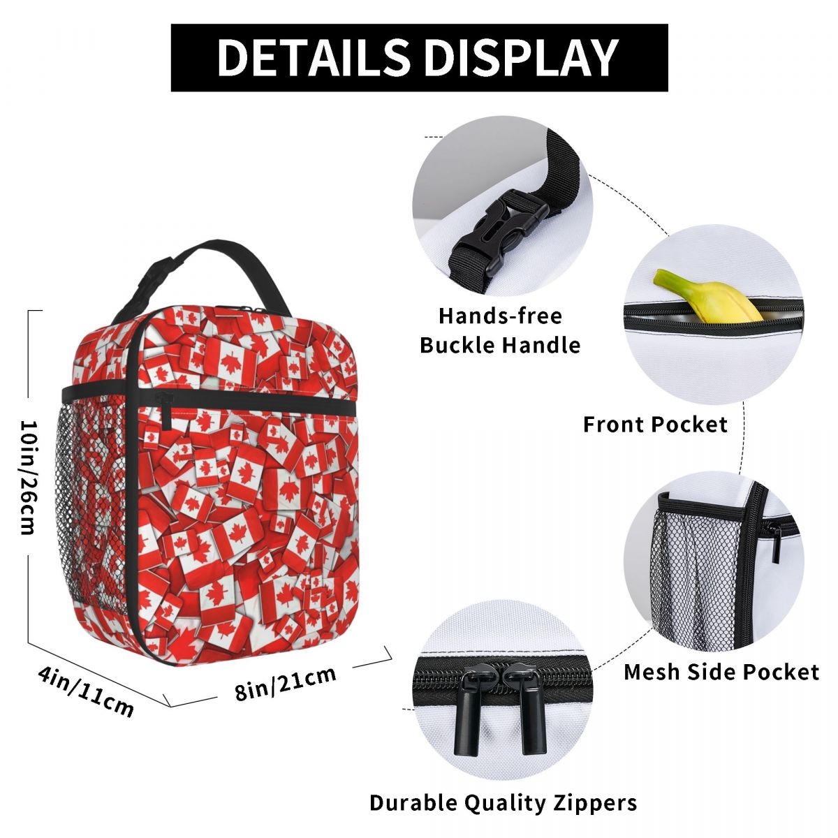 Canada Flag Pattern Insulated  - огляд і ціна Women Bags Canada