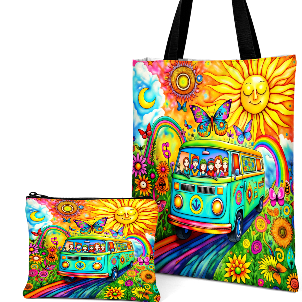 Colorful Hippie Van Handbag Mu - огляд і ціна Women'S Bags Handbags