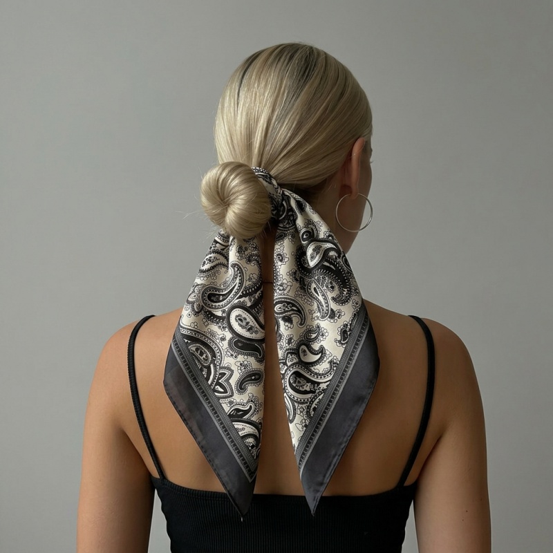 Luxury Satin Square Scarf Pais - огляд і ціна Women Bags Online