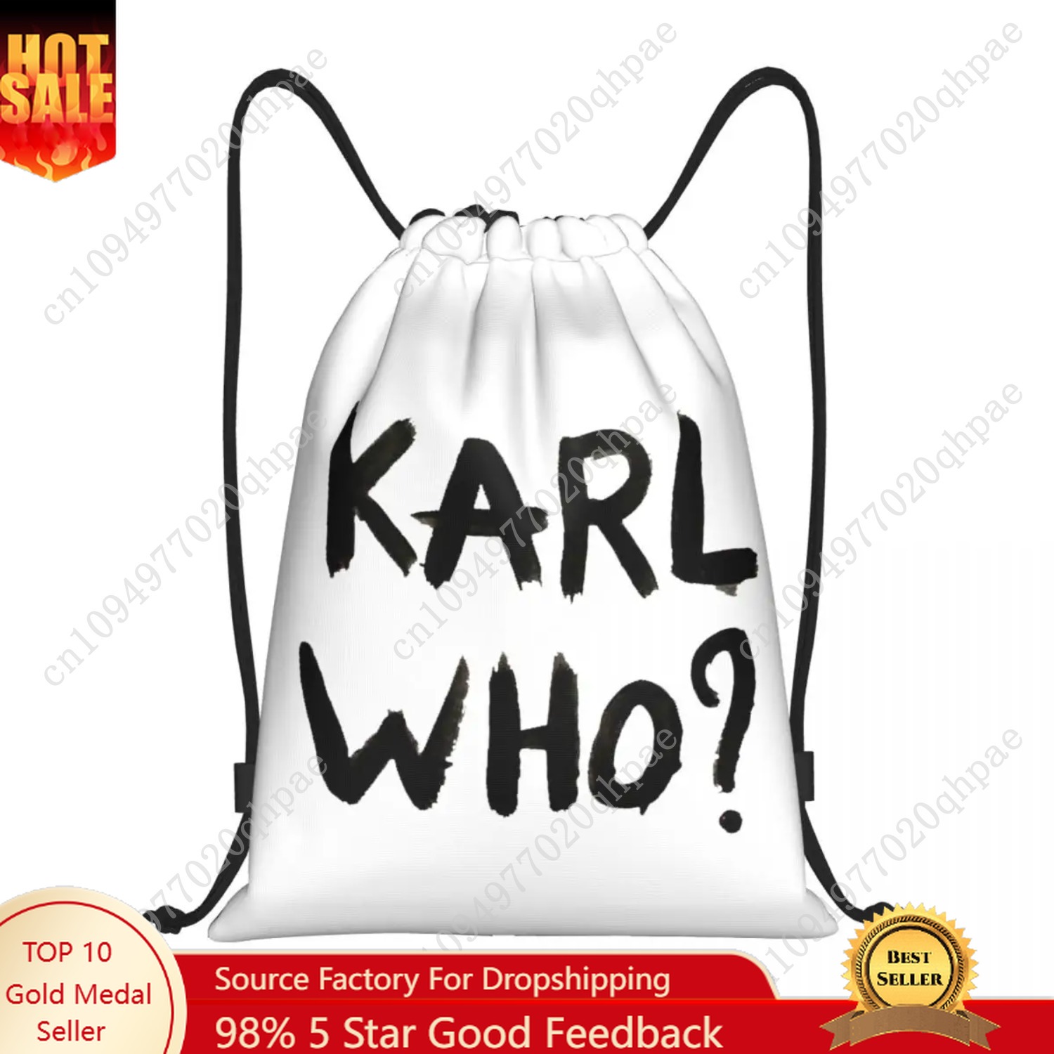 Custom Karl Who Drawstring Bag - огляд і ціна Women'S Karl Bags