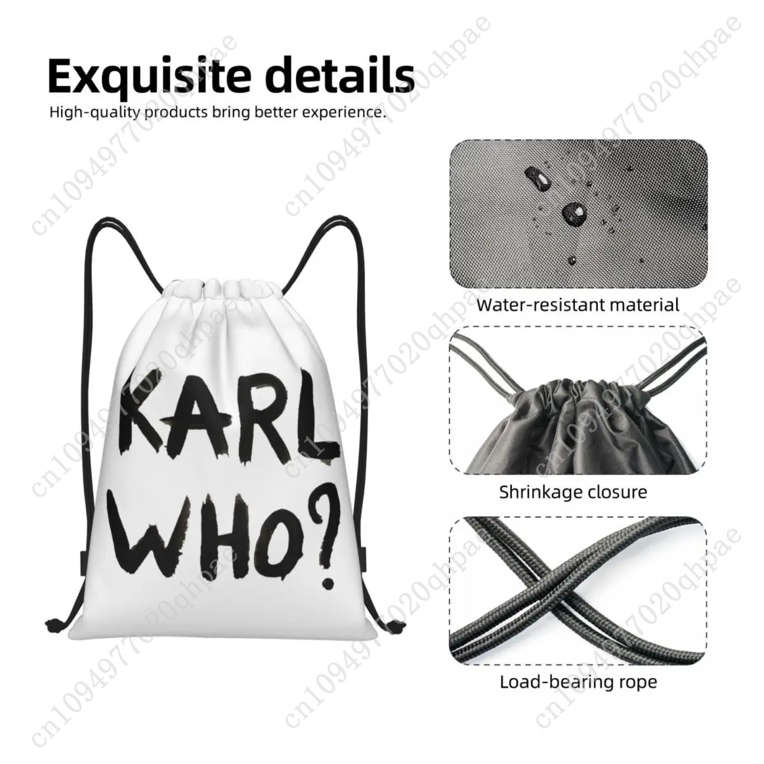 Custom Karl Who Drawstring Bag - огляд і ціна Women'S Karl Bags