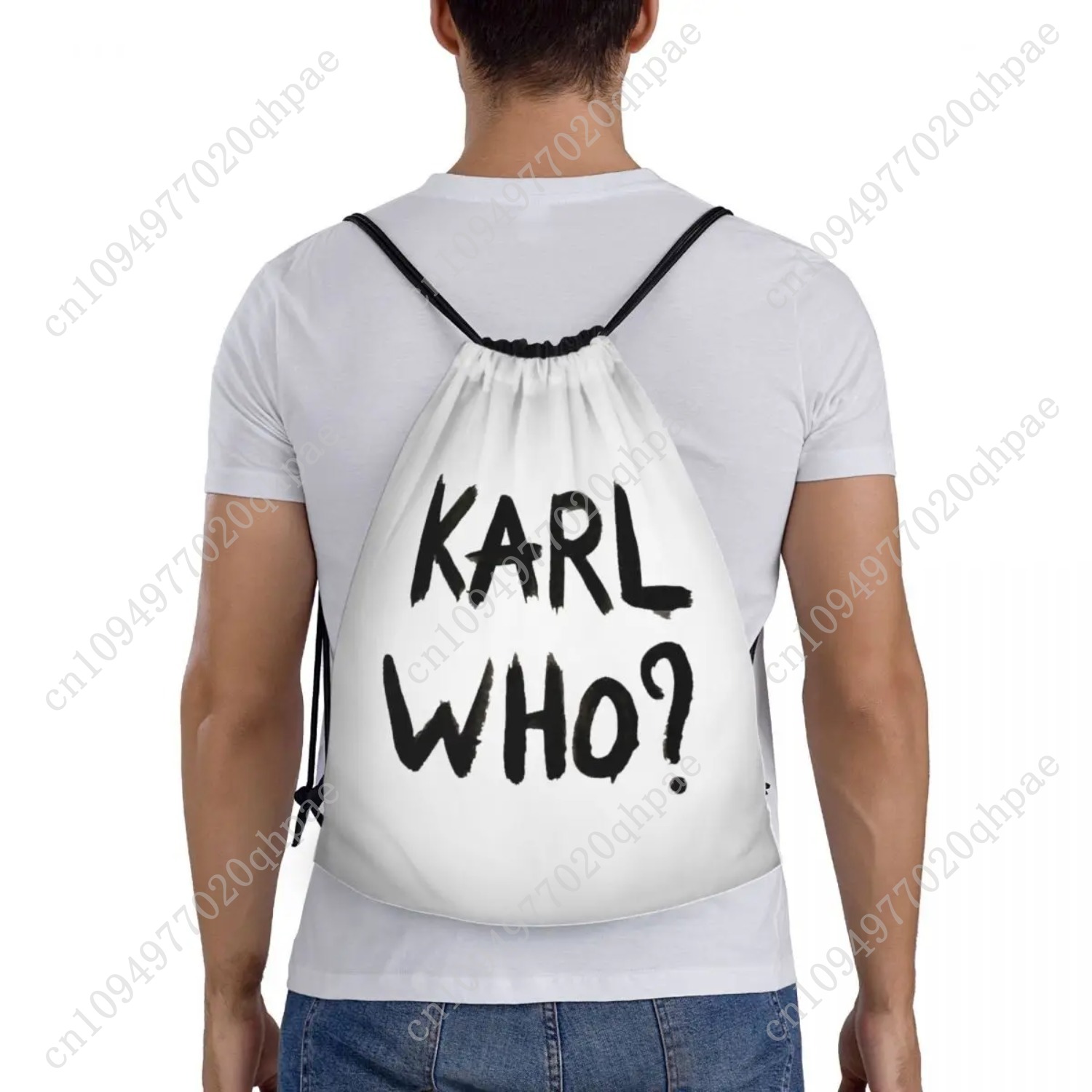 Custom Karl Who Drawstring Bag - огляд і ціна Women'S Karl Bags