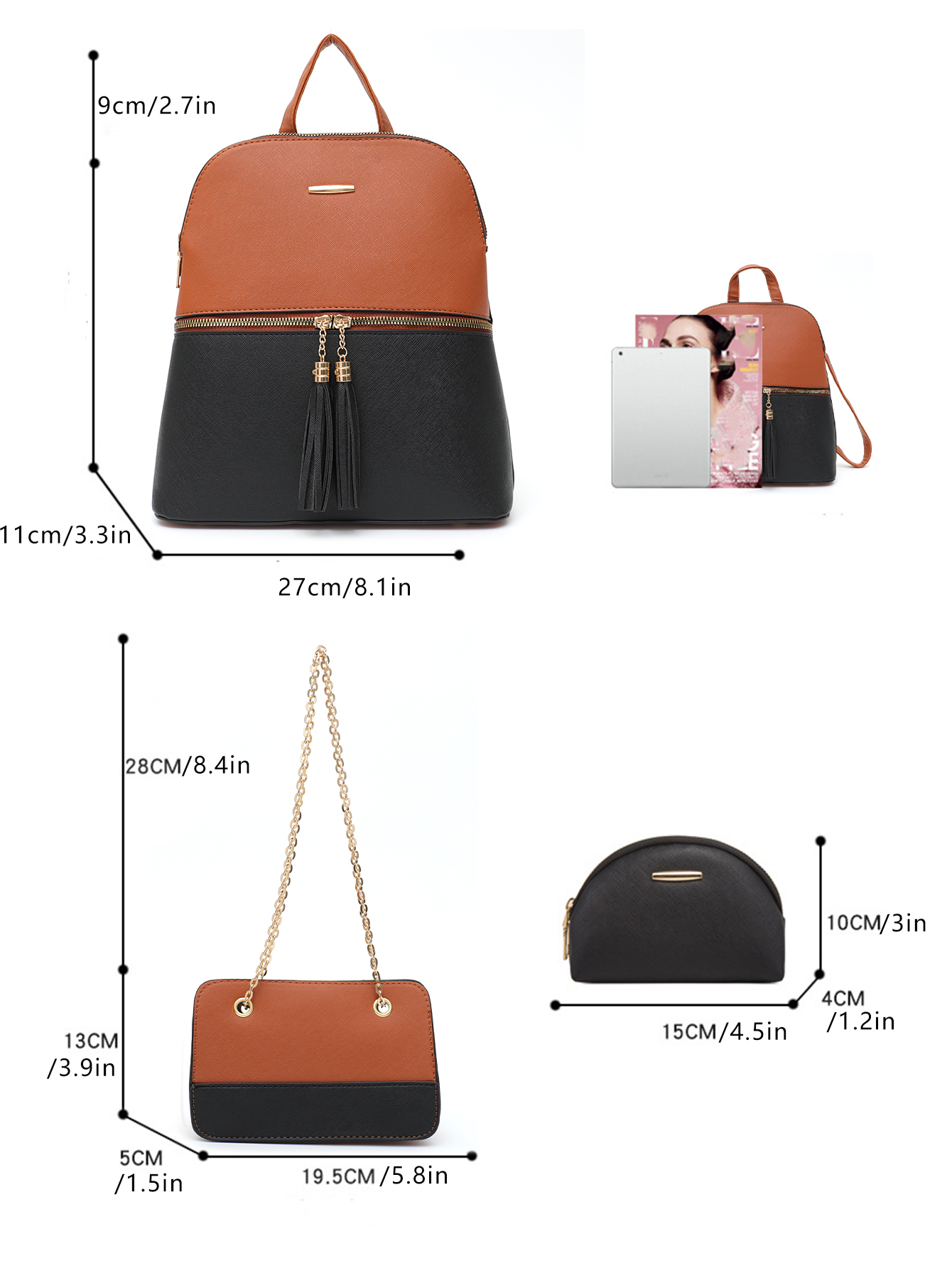 4 PCS Bags Set Women's Fashion - огляд і ціна Mini Purse Chain