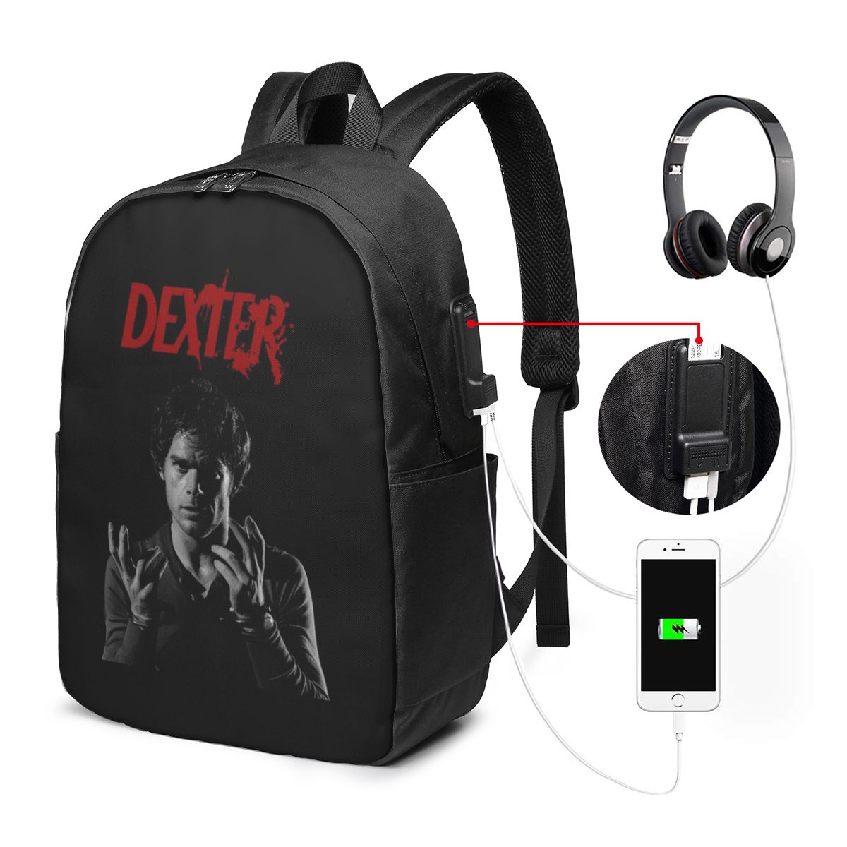 Movie Dexter Morgan Backpack T - огляд і ціна Women Bags For College