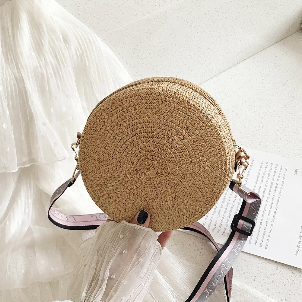 Girl Round Straw Beach Bag Vin - огляд і ціна Circle Round Bag