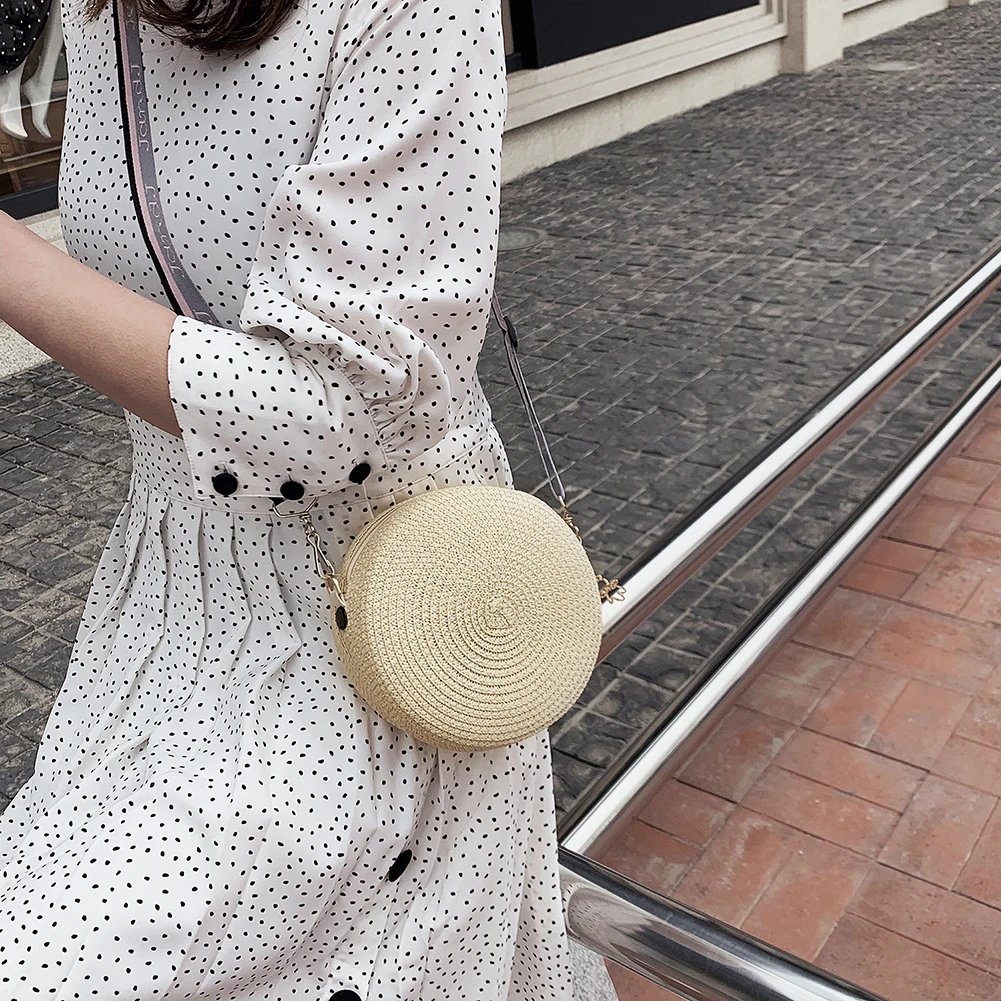 Girl Round Straw Beach Bag Vin - огляд і ціна Circle Round Bag