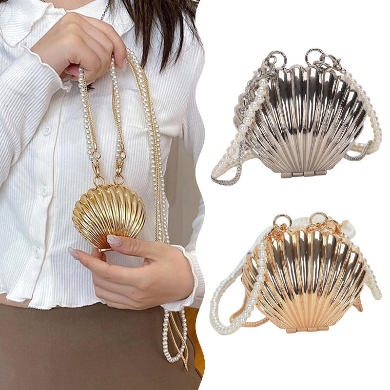 Metal Shell Bag Mini Lipstick  - огляд і ціна Mini Purse Chain