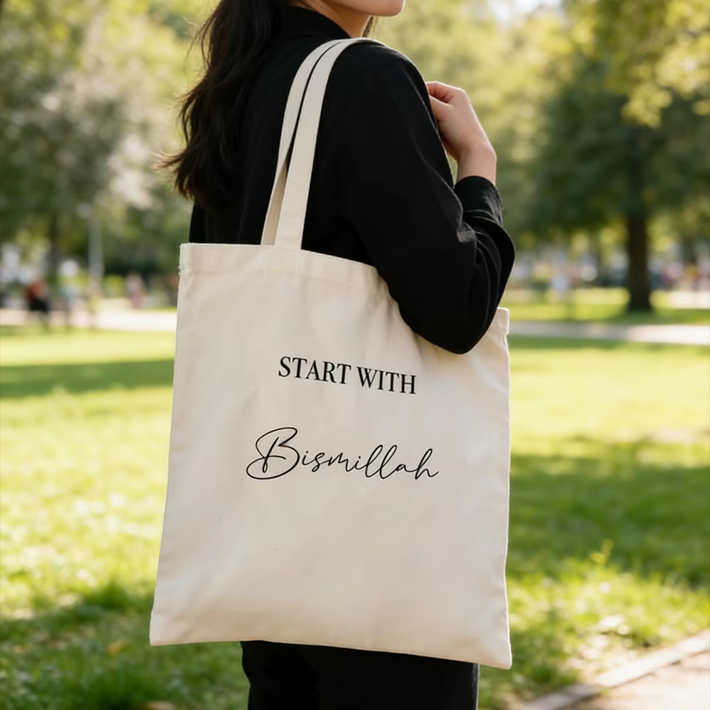 Start with Bismillah Tote Bag  - огляд і ціна Women Bags For Eid