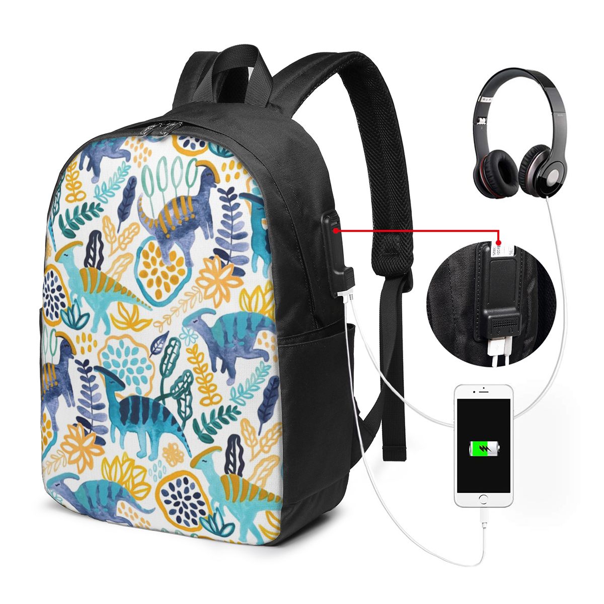 Gouache Parasaurolophuses Back - огляд і ціна Women Bags For College