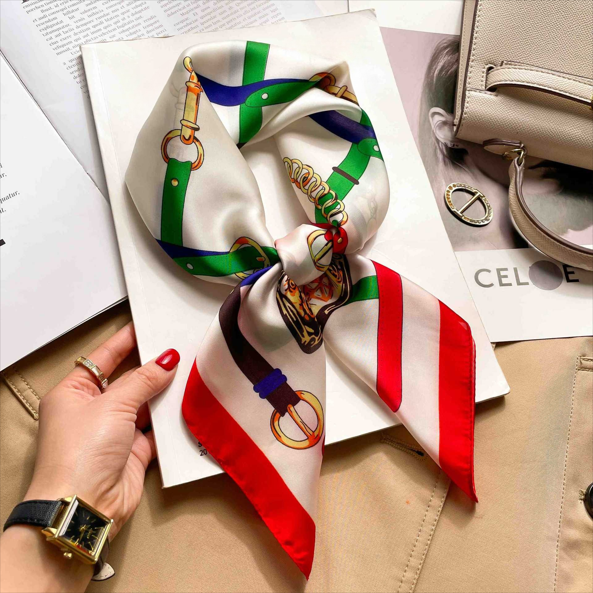 70cm Luxury Belt Print Silk Sq - огляд і ціна Women Bags Online
