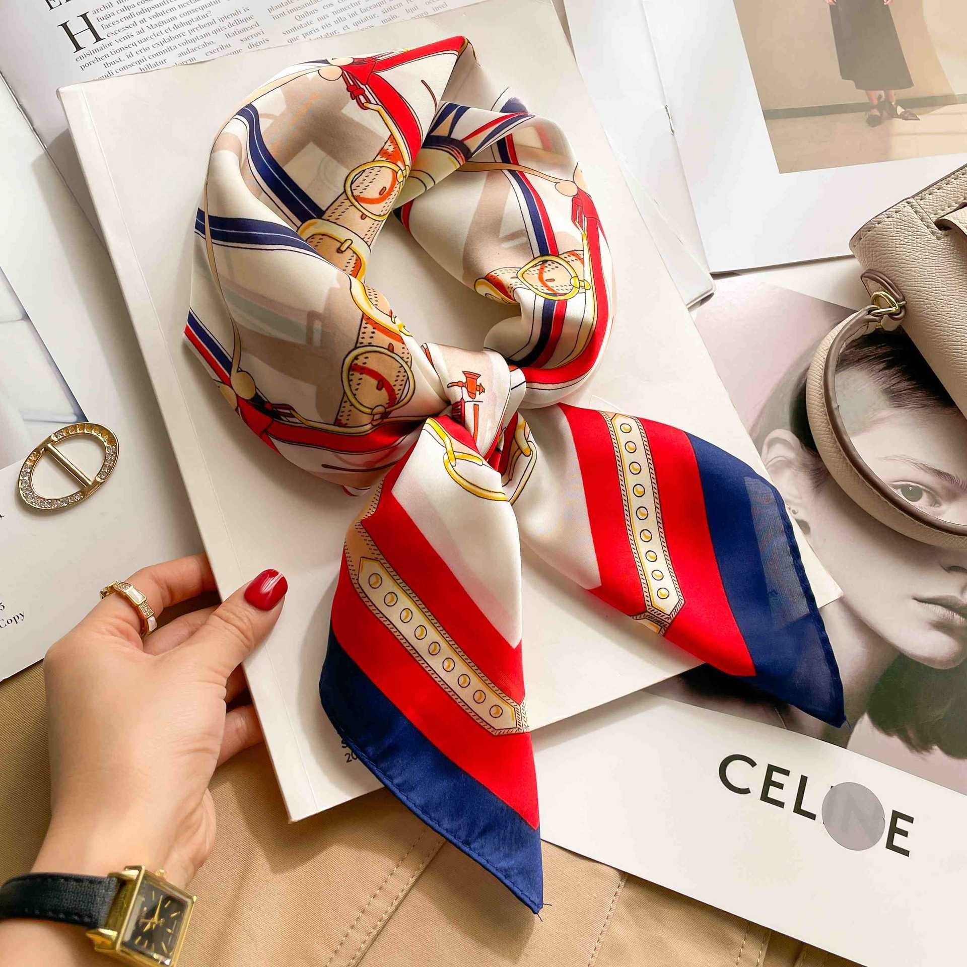70cm Luxury Belt Print Silk Sq - огляд і ціна Women Bags Online