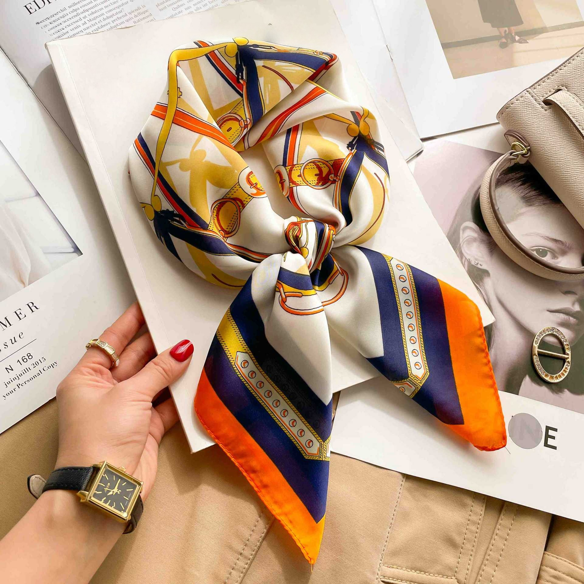 70cm Luxury Belt Print Silk Sq - огляд і ціна Women Bags Online