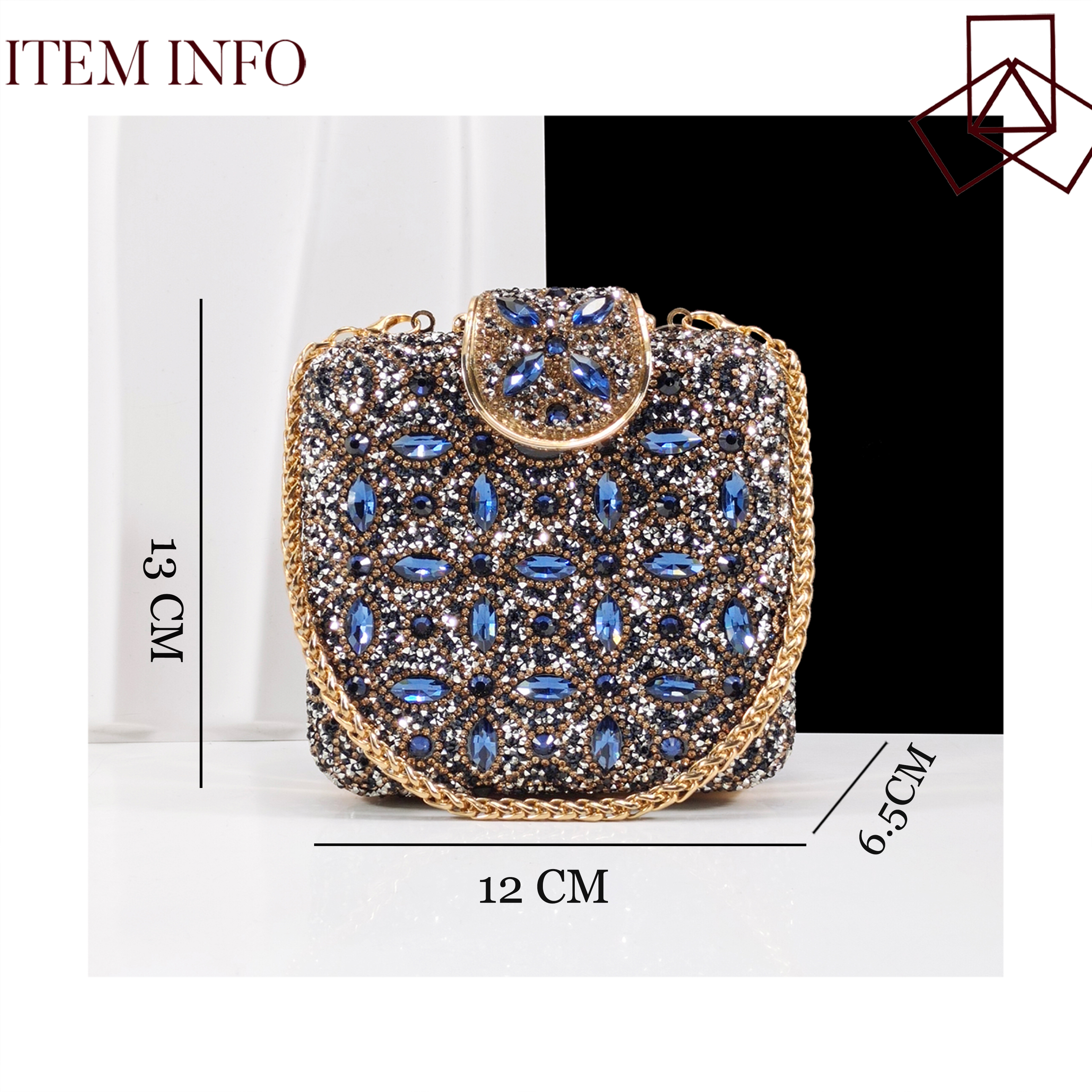 QueenaYan Elegant Glossy Navy  - огляд і ціна Women Bags For Wedding